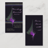 Paarse Dervish Abstracte Kunst Visitekaartje (Voorkant / Achterkant)