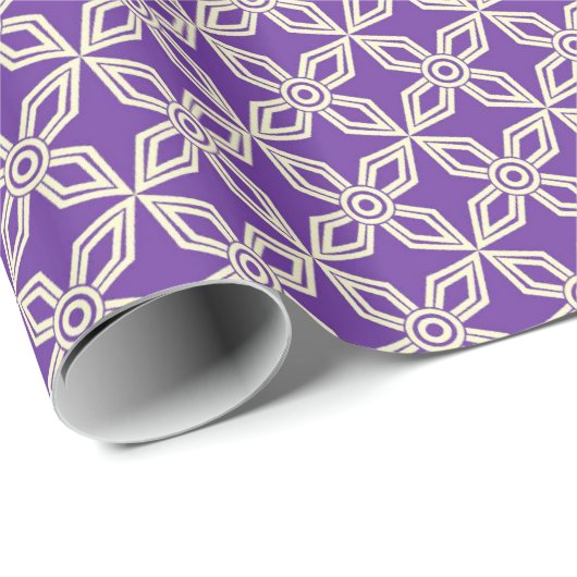 Paarse Design Cadeaupapier (Rol Hoek)