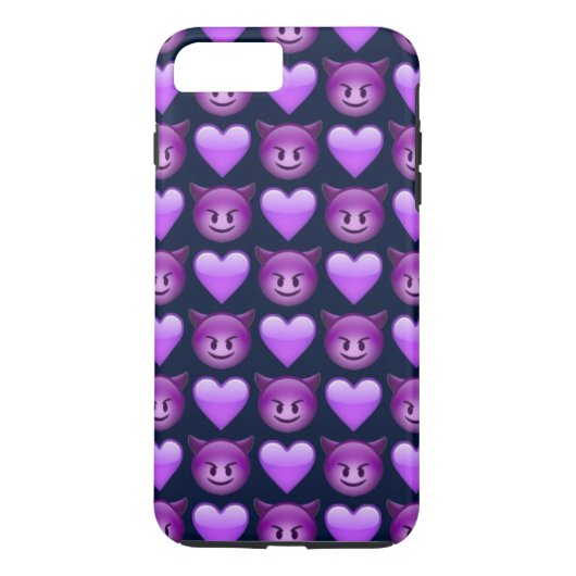 Paarse Devil Emoji iPhone 8/7 plus telefooncel Case-Mate iPhone Case (Achterkant)