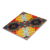 Paarse diagonaal tegeltje (Zijkant)