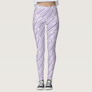 Paarse diagonale strepen broek leggings