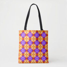 Paarse diamant en Oranje kruiskleurig Draagtas
