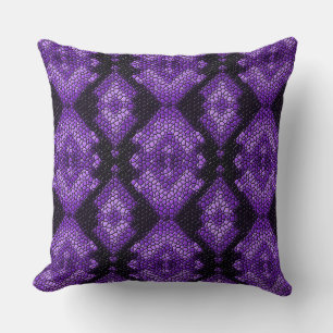 Paarse diamanten mozaïek tegels patroon throw kuss kussen