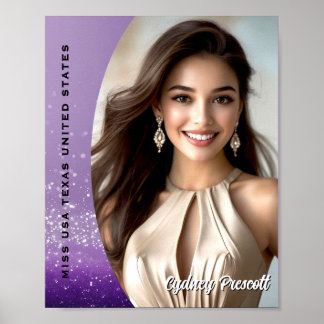 Paarse Diamanten Pageant Portret Poster Print