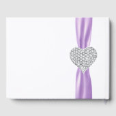 Paarse Diamond Hart Bruiloft Gastenboek (Achterkant)
