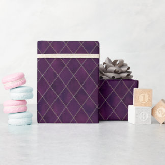 Paarse Diamond Luxury Wrapping Paper Cadeaupapier