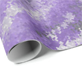 Paarse Digi Camo Cadeaupapier (Rol Hoek)