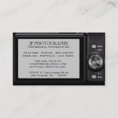 Paarse digitale camera professionele fotograaf visitekaartje (Achterkant)