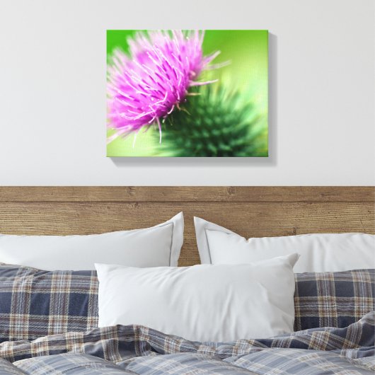 Paarse dikke bloem Canvas druk (Insitu (Slaapkamer))