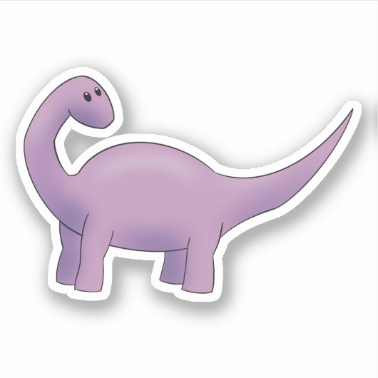 Paarse Dino Sticker (Voorkant)