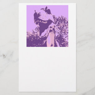 Paarse Dinosaur T-Rex Briefpapier