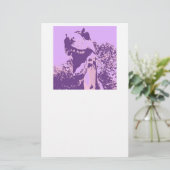 Paarse Dinosaur T-Rex Briefpapier (Staand voorkant)