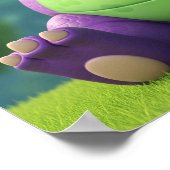 Paarse dinosaurus geniet van een burrito poster (Hoek)