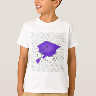 Paarse diplomatie en diplomatie, kleurrijke diplom t-shirt