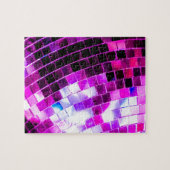 Paarse Disco Ball Legpuzzel (Horizontaal)