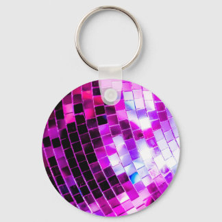 Paarse Disco Ball Sleutelhanger