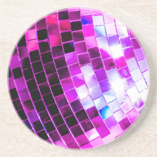 Paarse Disco Ball Zandsteen Onderzetter