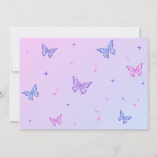 Paarse discotheek in mijn verjaardagstijd foto kaart (Achterkant)