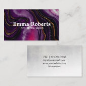 PAARSE DIY EPOXY WOOD Visitekaartje (Voorkant / Achterkant)