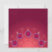 Paarse Diyas op Rangoli Kaart (Achterkant)