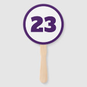 paarse douanenummer handwaaier (Achterkant)