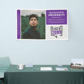 Paarse dozen en foto-Afstuderen banner (Beurs)