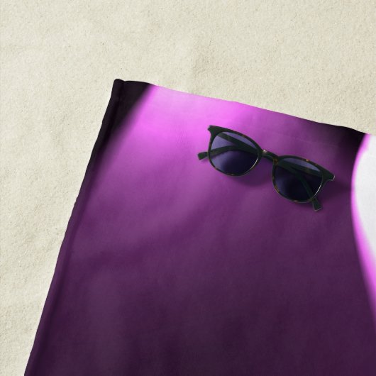 Paarse draaiende lichten strandlaken (In situ)