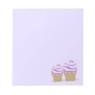Paarse Draaikolk Cupcakes Notitieblok