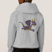 Paarse draak cartoon (Achterkant)