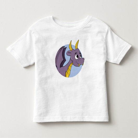 Paarse draak cartoon toddler t-shirt (Voorkant)