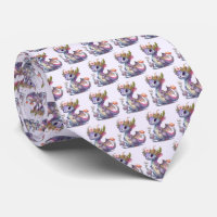Paarse draak met elegante kroon