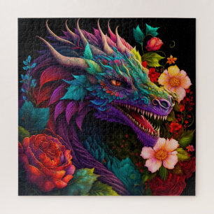 Paarse draak puzzel