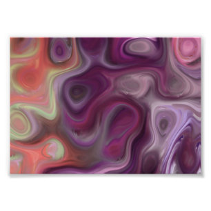 Paarse draden Abstracte kunst: De drain 77 Foto Afdruk
