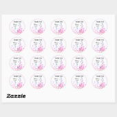 *~* Paarse Dragon Glitter Baby shower Dank u Ronde Sticker (Vel)