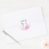 *~* Paarse Dragon Glitter Baby shower Dank u Ronde Sticker (Envelop)