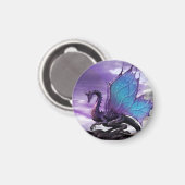 Paarse Dragon Magnet Magneet (Voorkant / Achterkant)