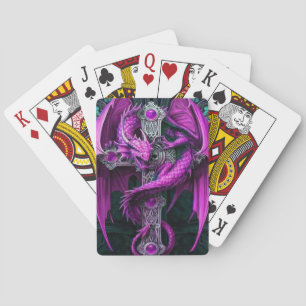 Paarse dragon pokerkaarten