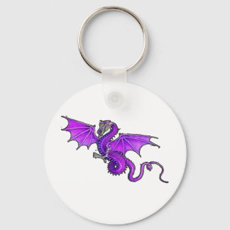 Paarse dragon sleutelhanger