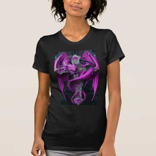 Paarse dragon t-shirt (Voorkant)