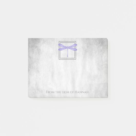 Paarse Dragonfly Aangepaste notities Post-it® Notes (Voorkant)