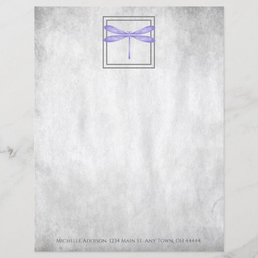 Paarse dragonfly - Aangepaste papiervellen (Voorkant)