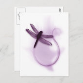 Paarse dragonfly briefkaart (Voorkant / Achterkant)