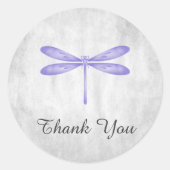 Paarse Dragonfly Dank jullie Stickers (Voorkant)