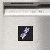 Paarse dragonfly magneet (Insitu (Vaatwasser))
