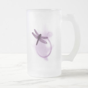 Paarse dragonfly matglas bierpul
