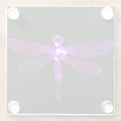 Paarse dragonfly Onderzetter (Achterkant)