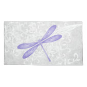 Paarse Dragonfly Persoonlijke Kussenslopen (Achterkant-Links)