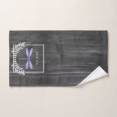 Paarse Dragonfly Rustic Speciaal Bad Handdoek (Handdoek)