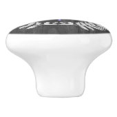 Paarse dragonfly Rustic Specialized Ceramic Knob. Keramische Knop (Zijkant)