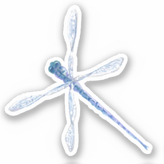 Paarse Dragonfly Vinyl Sticker (Voorkant)